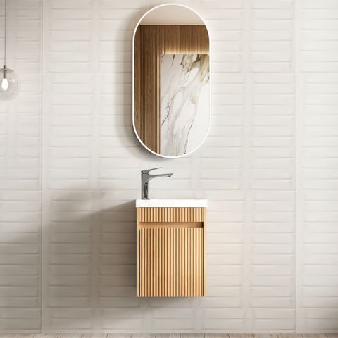 Space Saver Vanity - Woodland Oak — 400mm / Basin