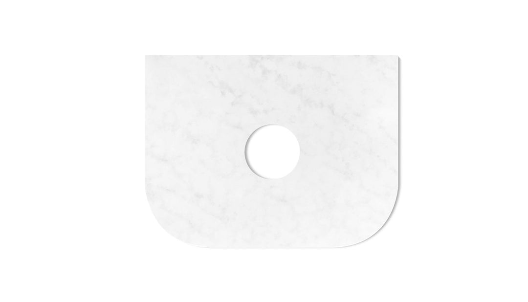 Bondi Vanity - Fluted - Satin White — 600mm / Cloudy Carrara Top