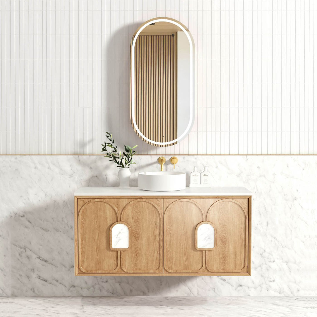 Laguna Vanity - Woodland Oak — 600mm / Ceramic Top