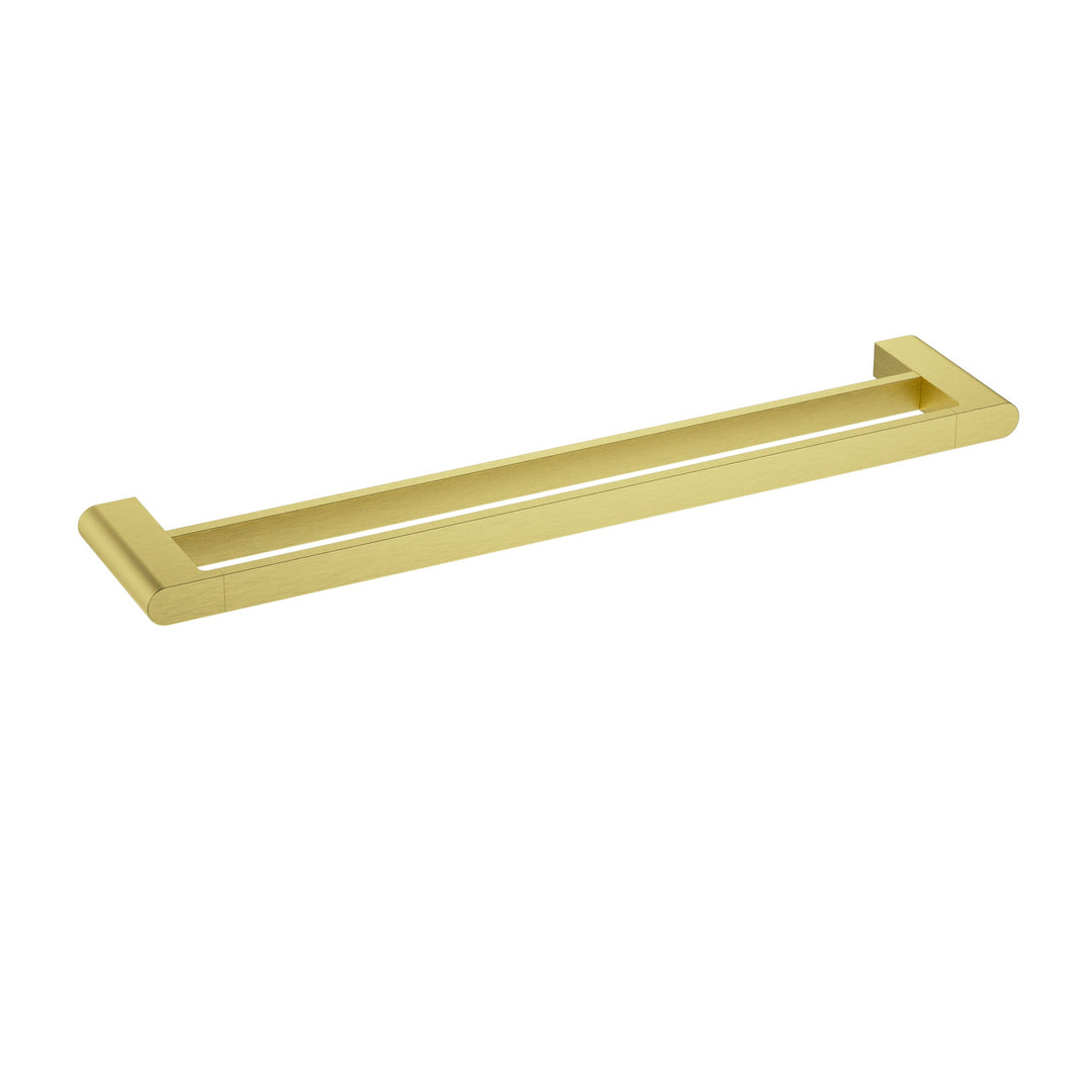 Flores Single Towel Rail 600mm — Brushed Gold