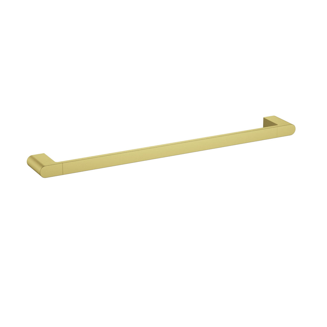 Flores Single Towel Rail 800mm — Brushed Gold