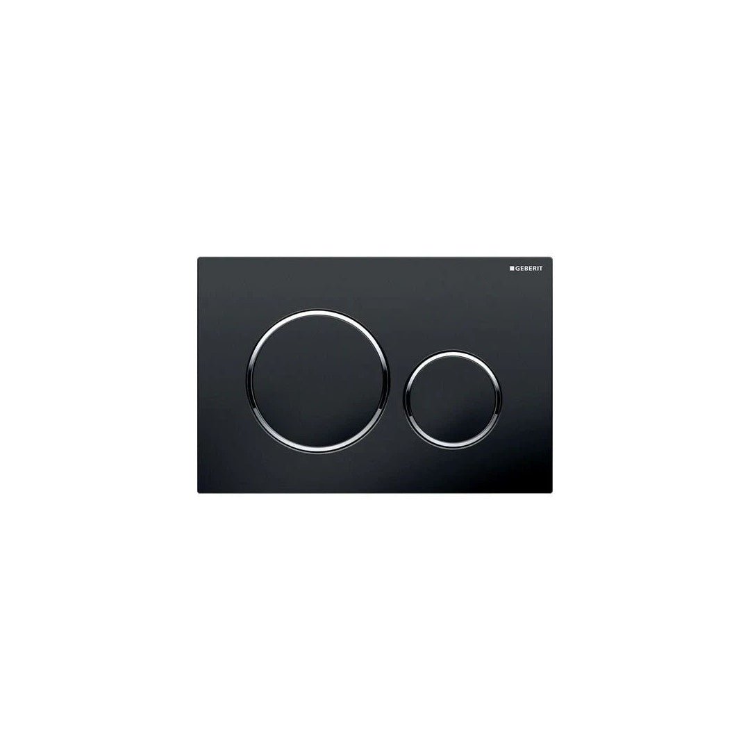 Geberit Sigma20 – Black Plate with Chrome Trim — Default Title