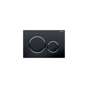 Geberit Sigma20 – Black Plate with Chrome Trim - Nuvio - 115.882.KM.1 - Toilet Button