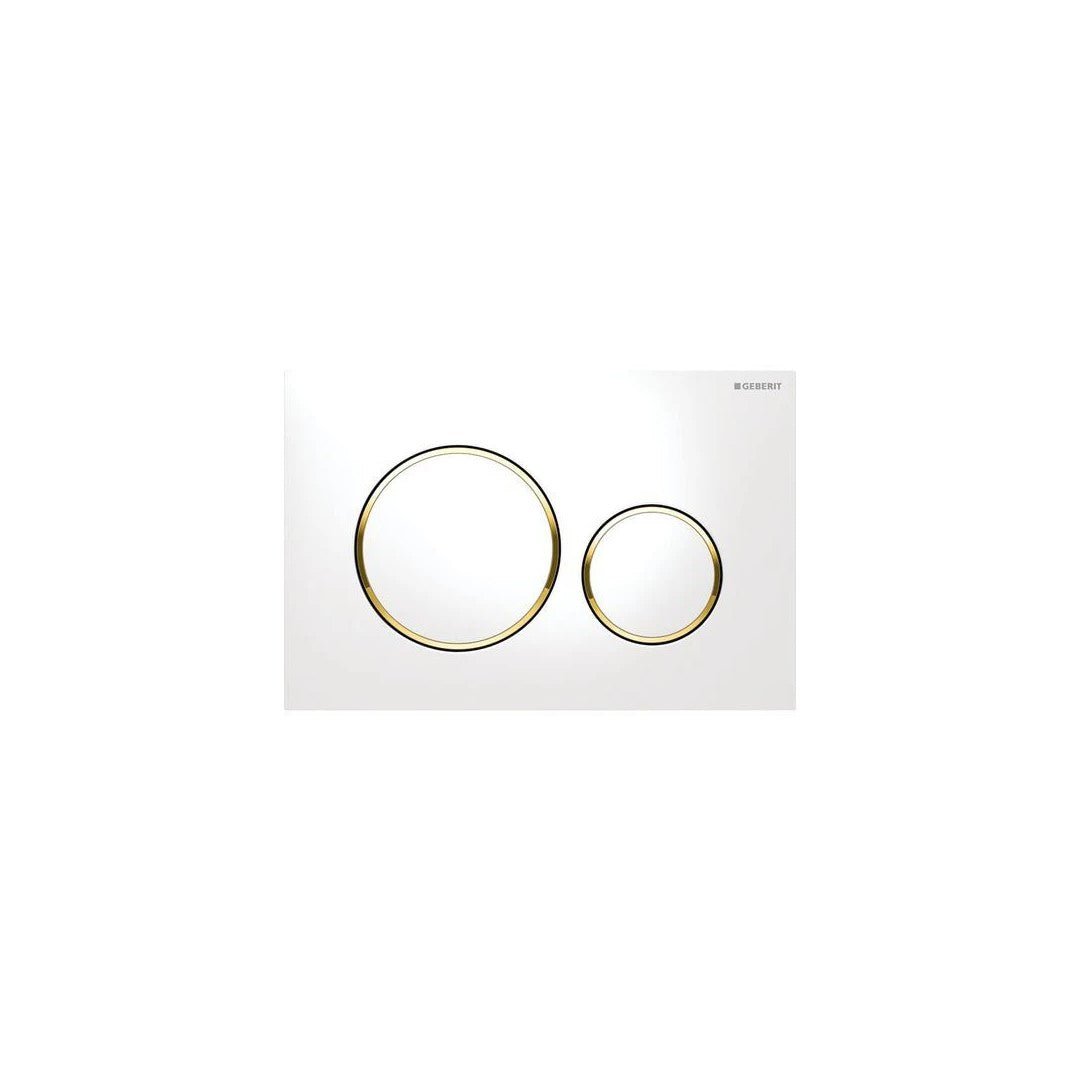 Geberit Sigma20 – White Finish with Gold Trim — Default Title