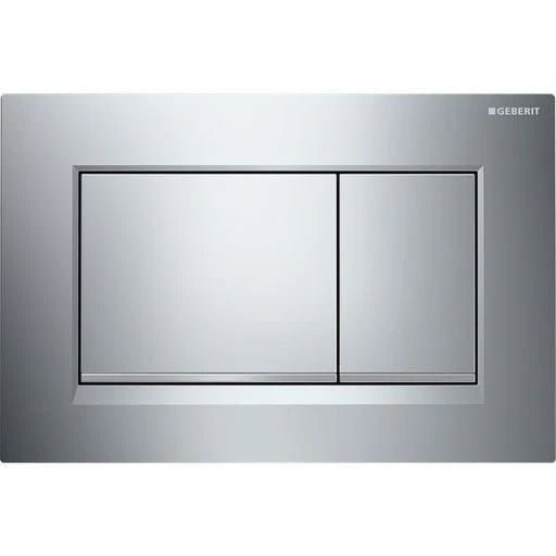 Geberit Sigma30 Flush Plate - Chrome Finish, Matte Chrome Trim — Default Title