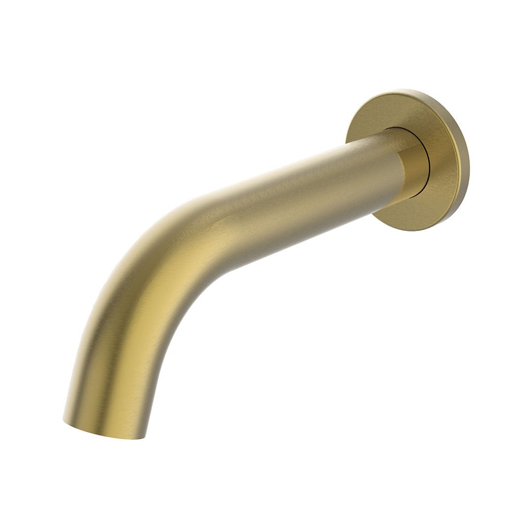 Hali Curved Bath Spout — Brushed Gold
