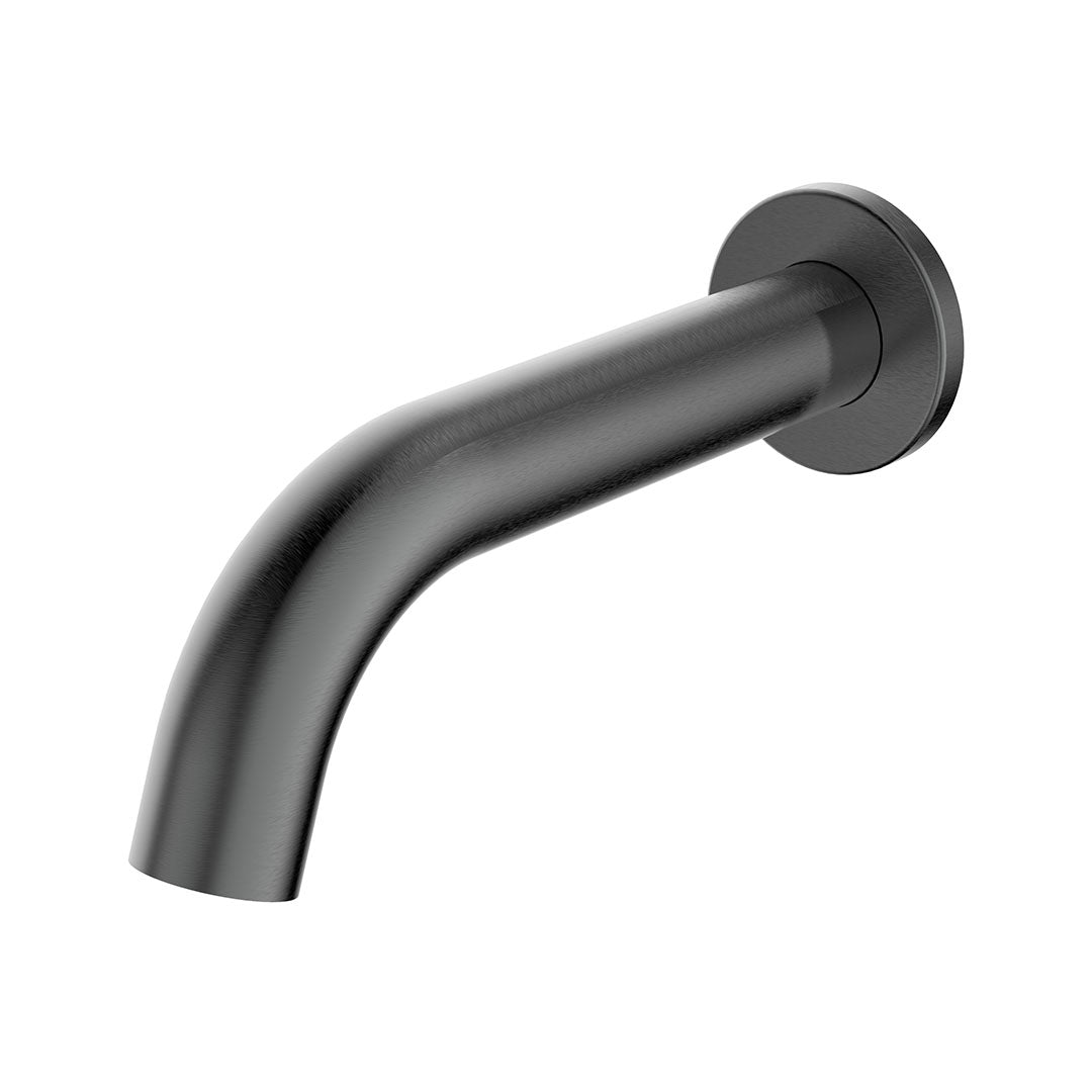 Hali Curved Bath Spout — Gunmetal