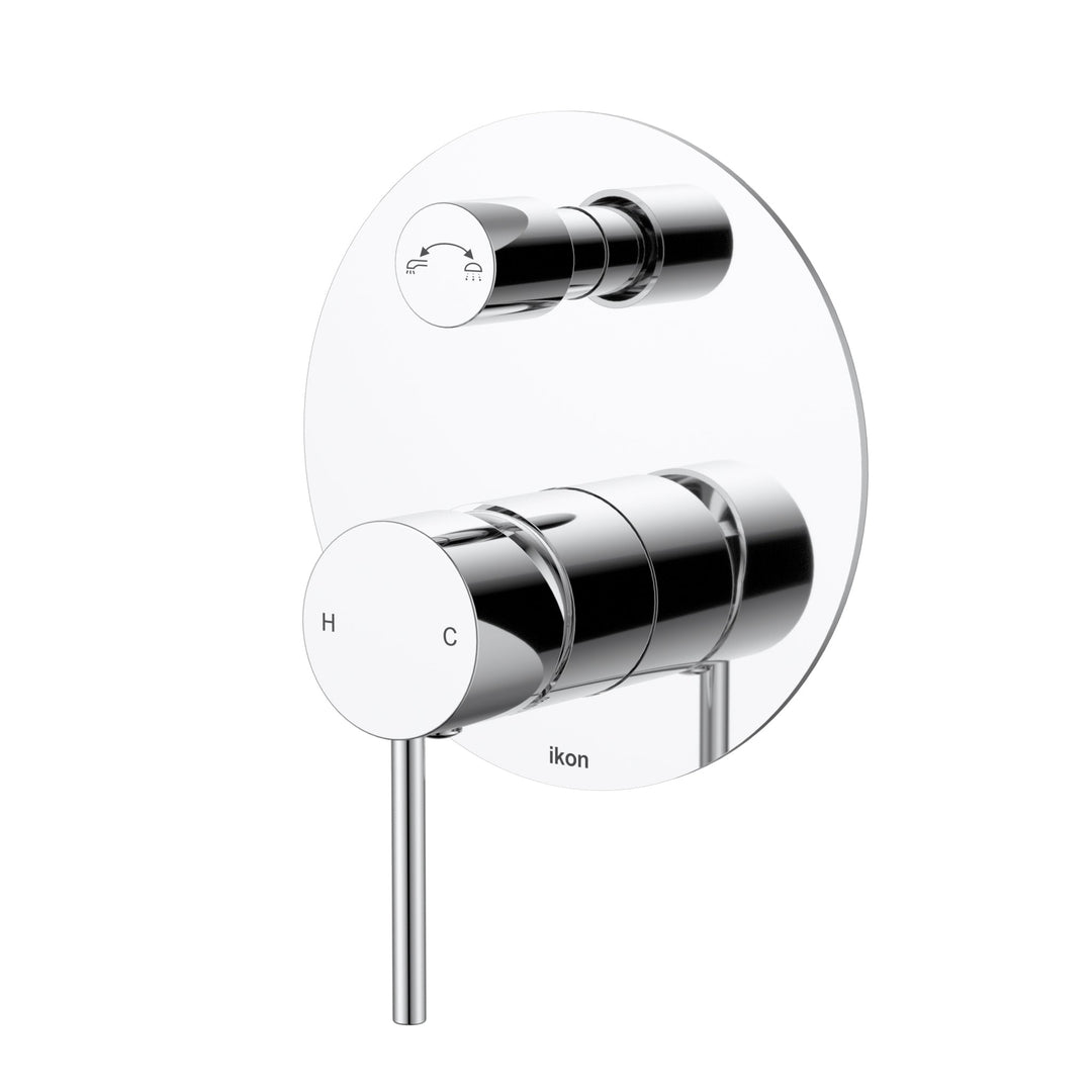 Hali Wall Mixer With Diverter — Chrome