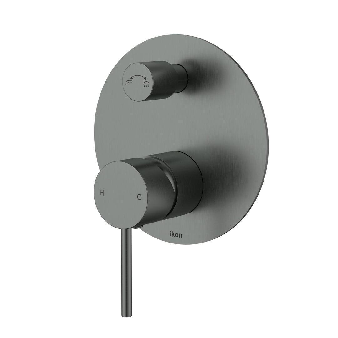 Hali Wall Mixer With Diverter — Gunmetal