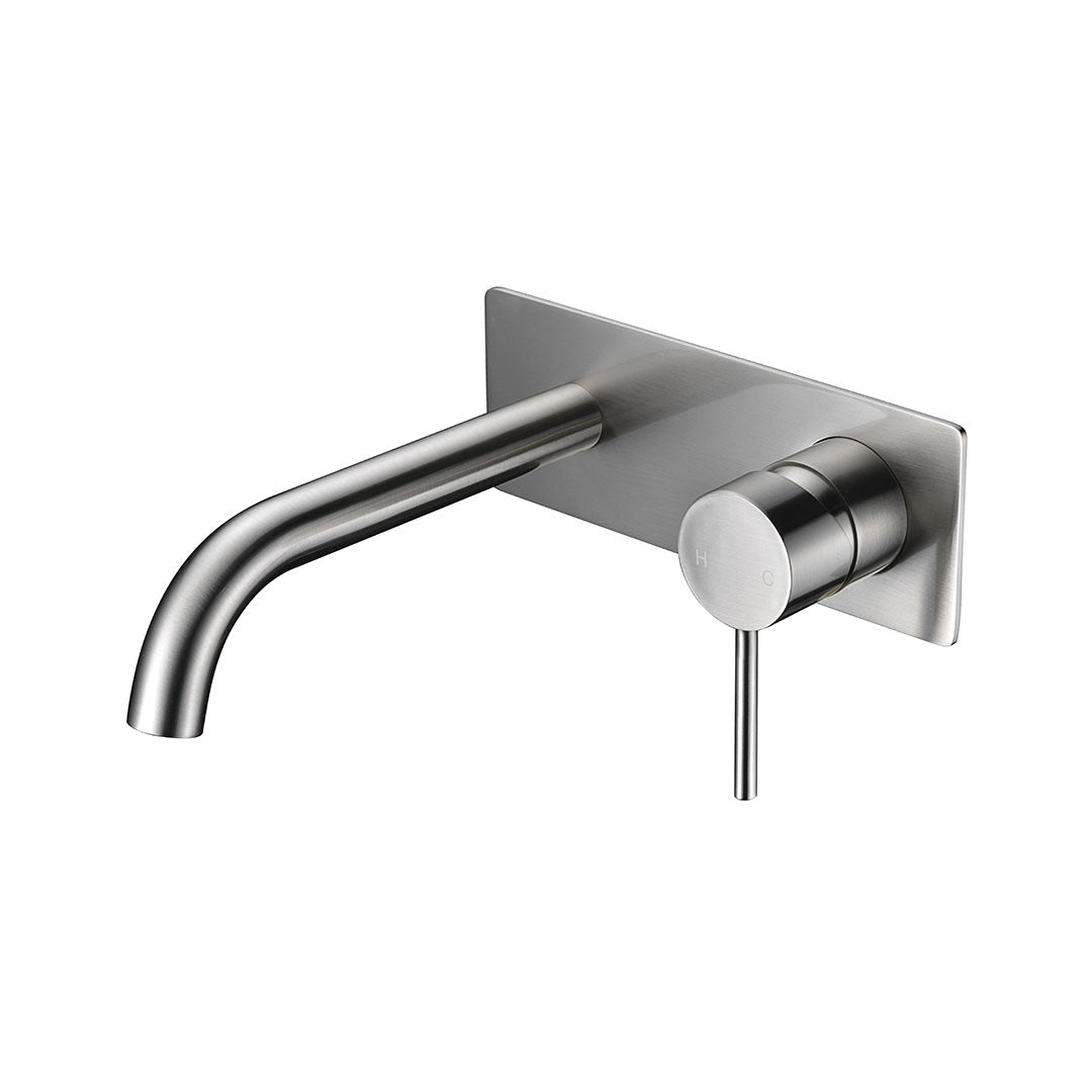 Hali Wall Mixer With Spout — Brushed Nickel