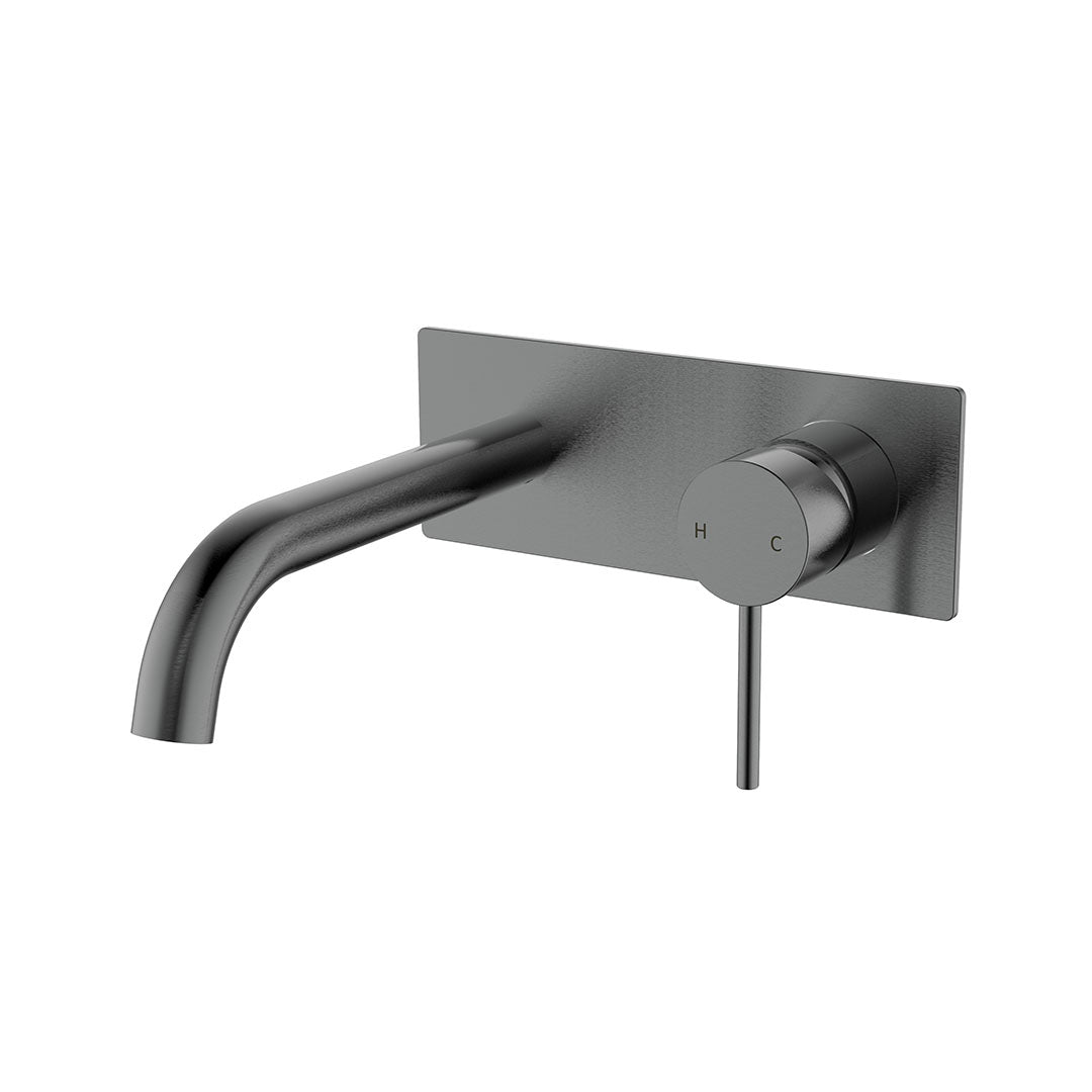 Hali Wall Mixer With Spout — Gunmetal