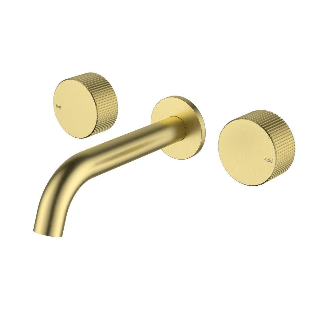 Soko Quarter Turn Wall Basin Set — Brushed Gold
