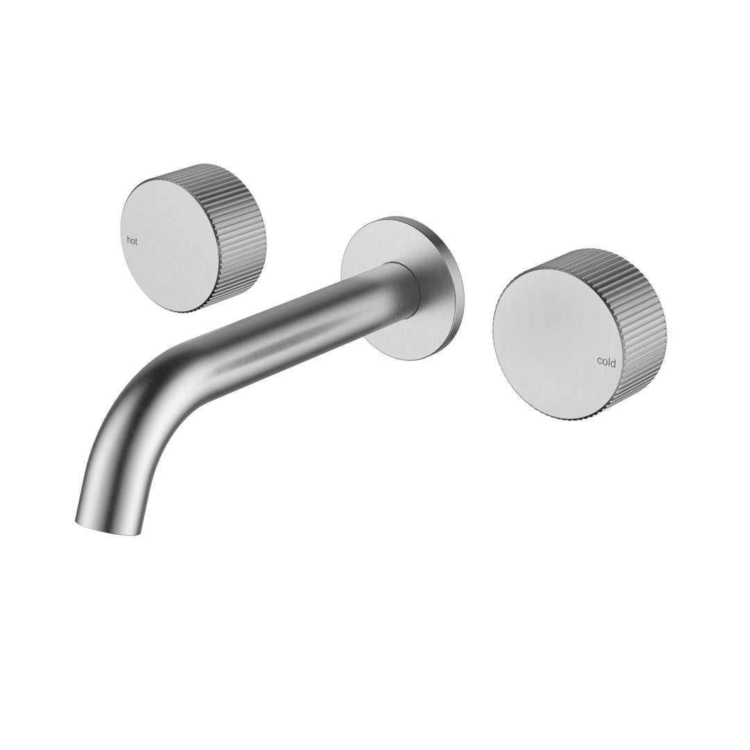 Soko Quarter Turn Wall Basin Set — Brushed Nickel