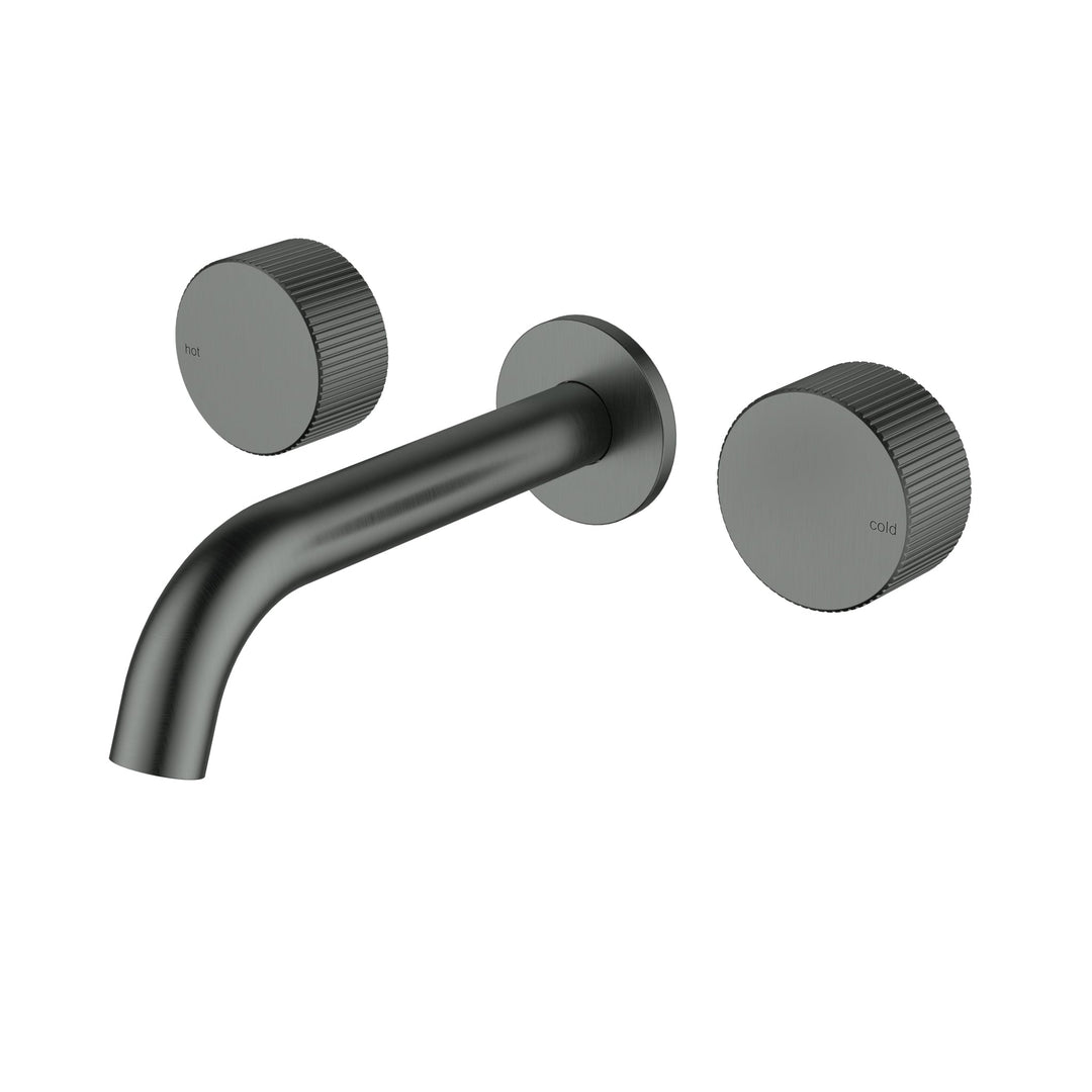 Soko Quarter Turn Wall Basin Set — Gunmetal