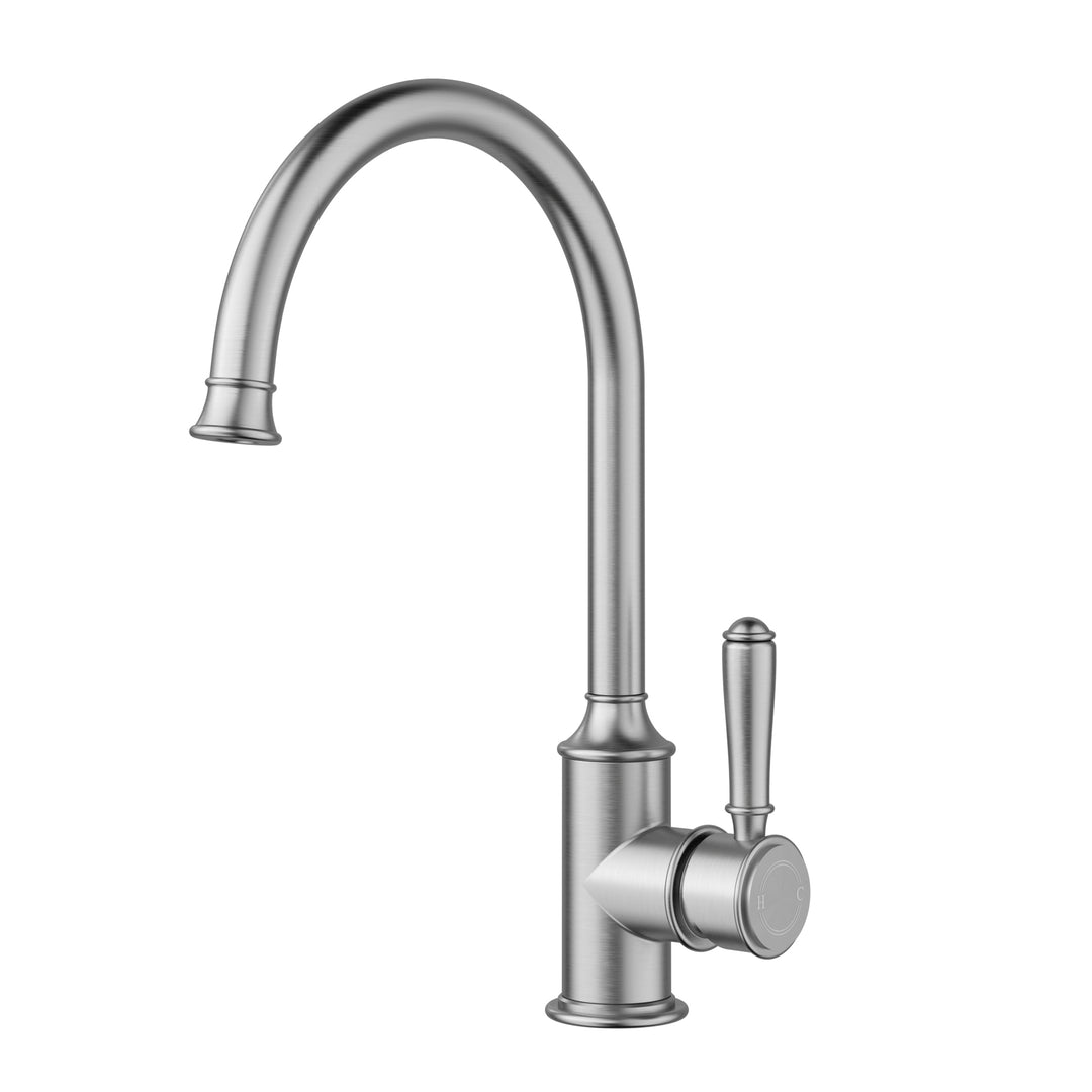 Clasico Gooseneck Sink Mixer — Brushed Nickel
