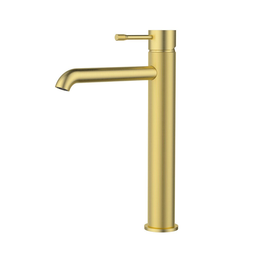 Linie High Basin Mixer — Brushed Gold