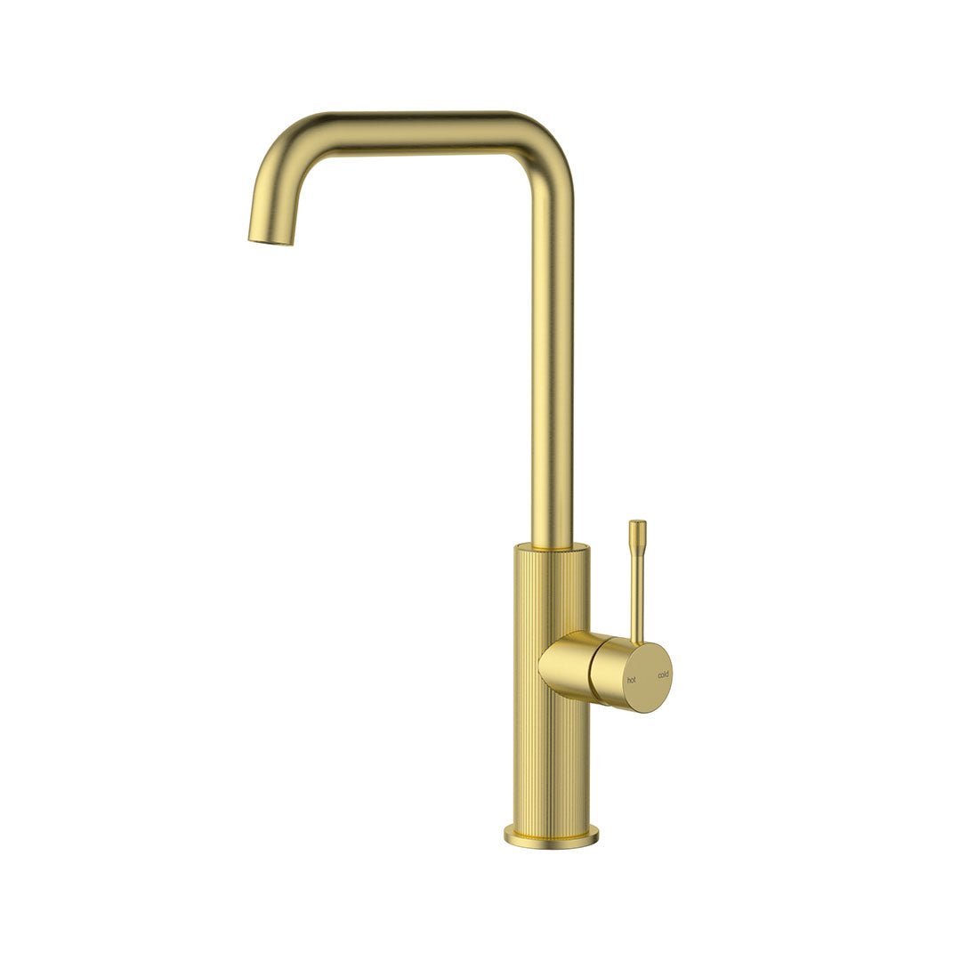 Linie Square Sink Mixer — Brushed Gold