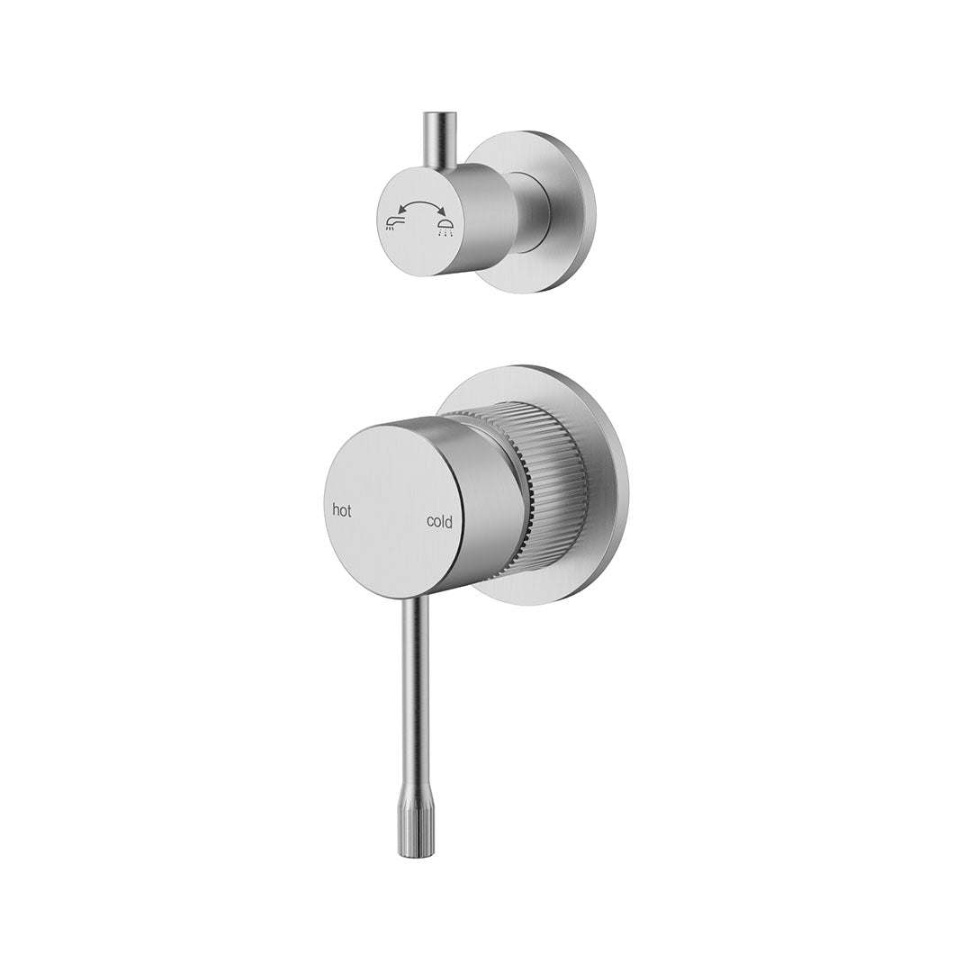 Linie Wall Mixer With Seperate Diverter Trim Kit — Brushed Nickel