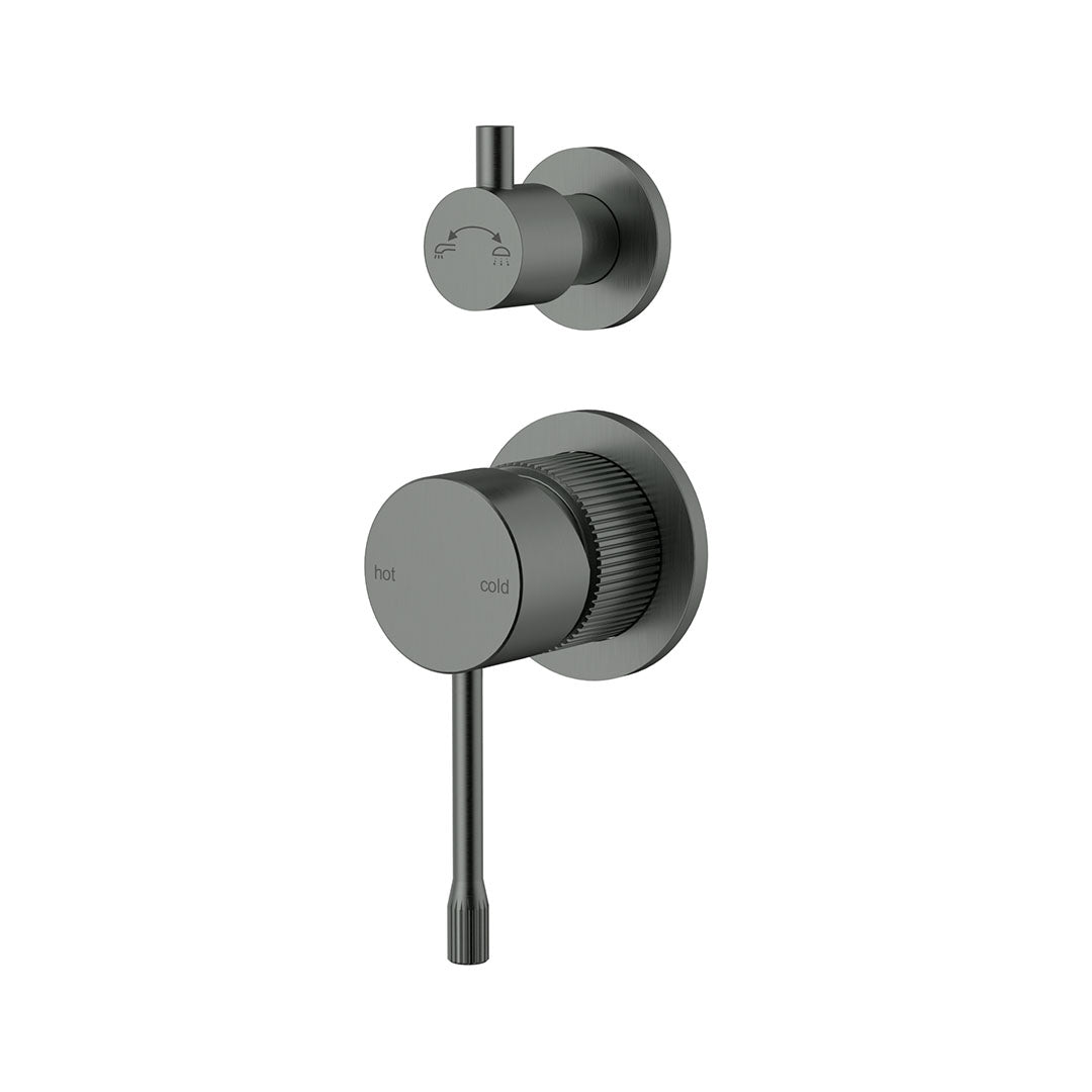 Linie Wall Mixer With Seperate Diverter Trim Kit — Gunmetal