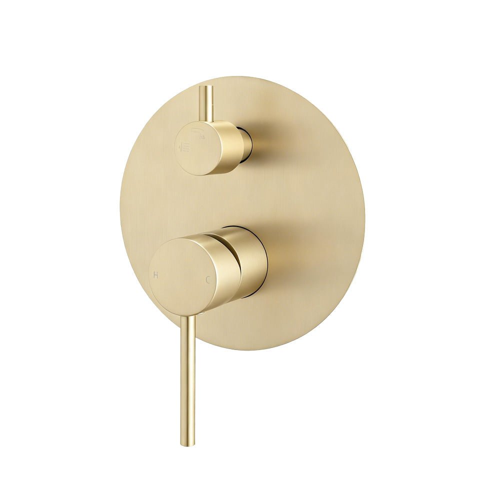 LUCID PIN Series Light Brushed Brass Diverter Mixer Trim Kit (match CLPD) — Default Title