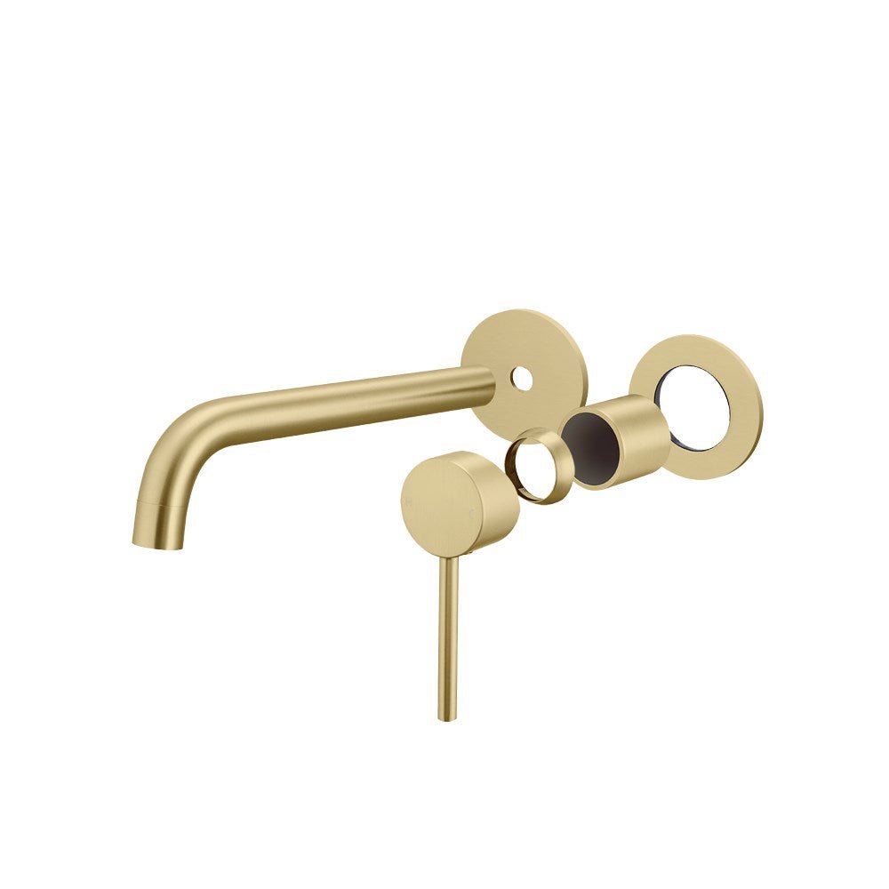 LUCID PIN Series Light Brushed Brass Spout Mixer Trim Kit Only With Separate 60mm Cover Plate (match CLPS) — Default Title