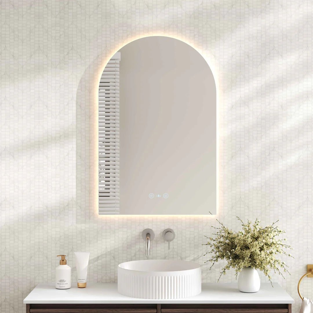 Luna LED Arch Mirror 600x900mm - with Adjustable LED Lighting — Default Title