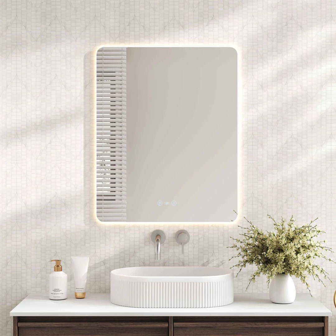 Luna LED Rectangular Mirror 600mm - with Adjustable LED Lighting — Default Title