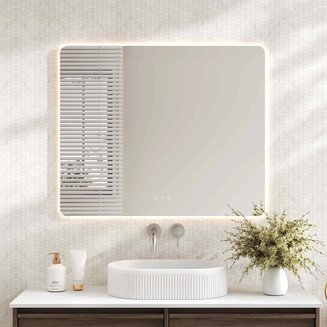 Luna LED Rectangular Mirror 900mm - with Adjustable LED Lighting — Default Title