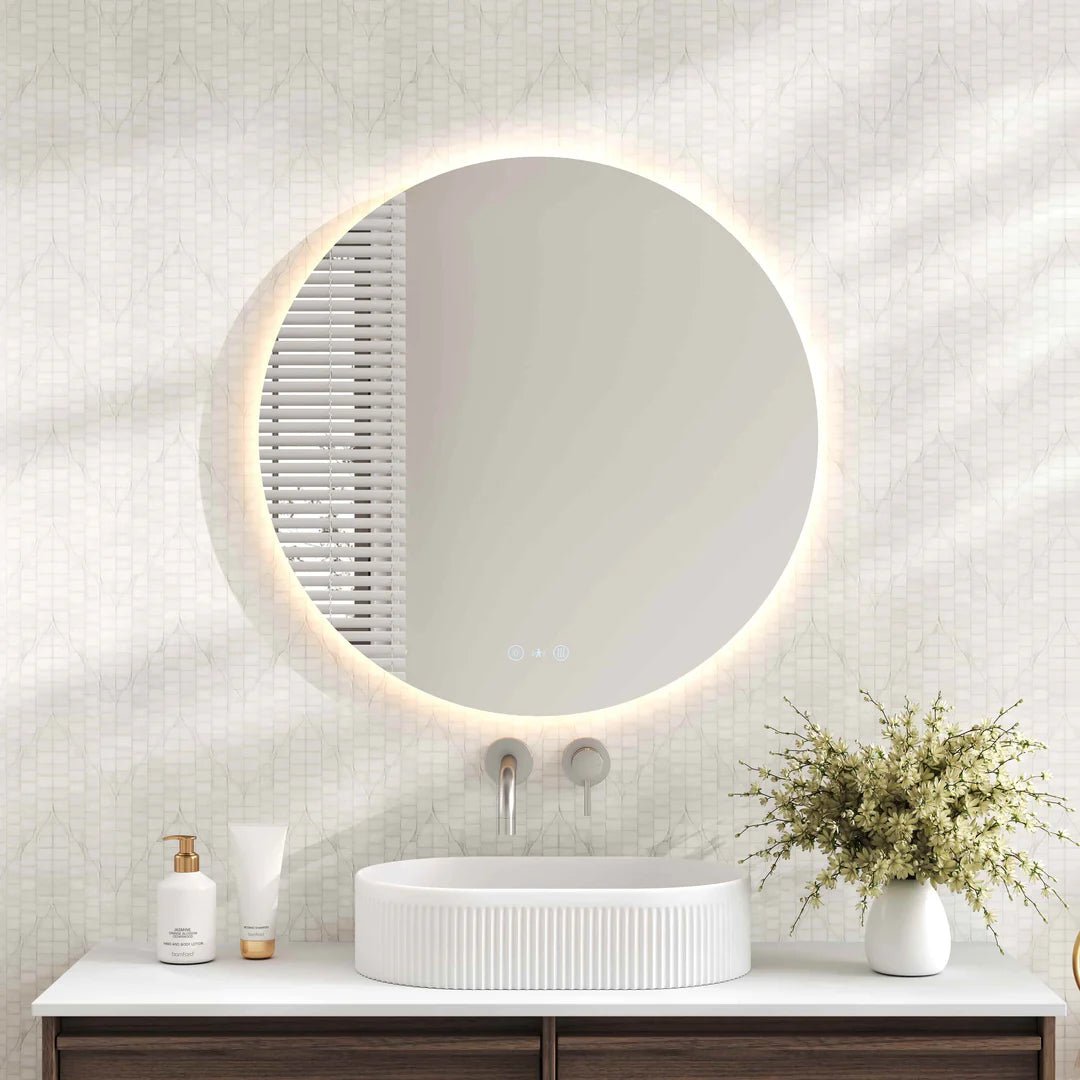 Luna LED Round Mirror 750mm - with Adjustable LED Lighting — Default Title