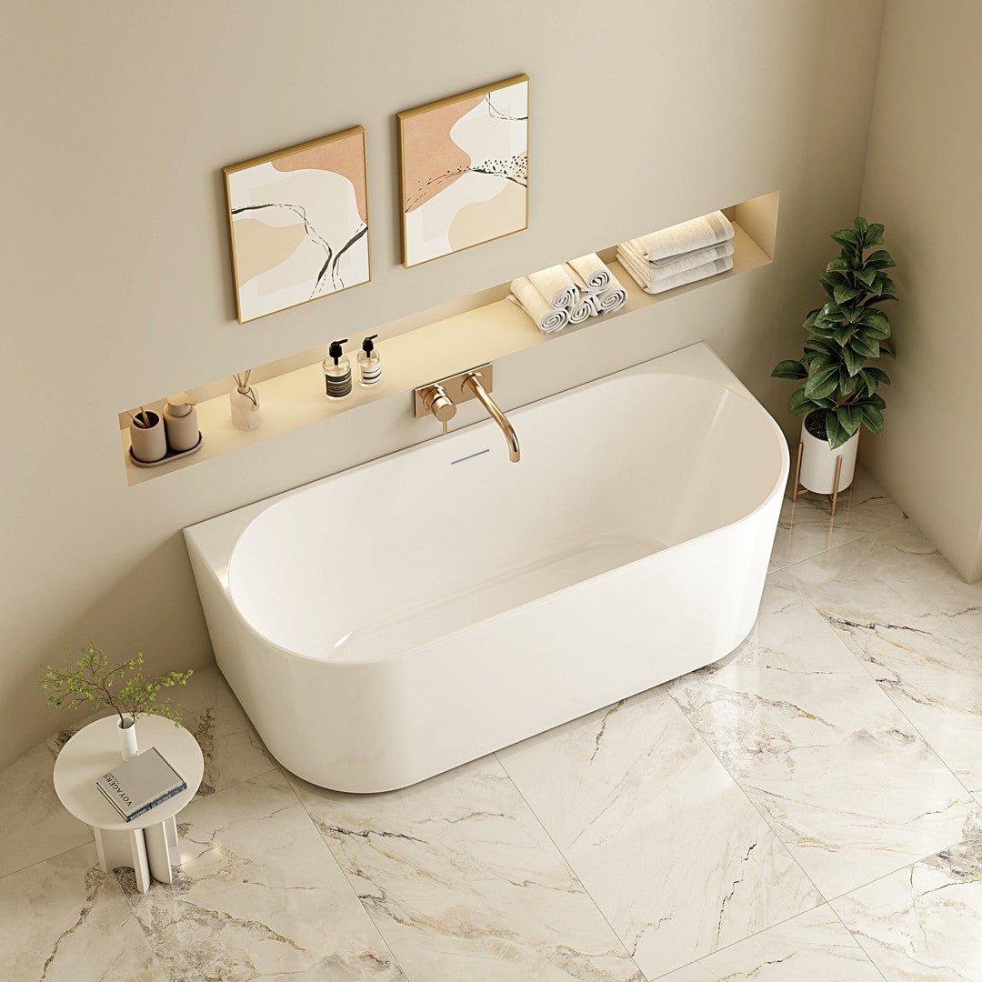 Musen Acrylic Bathtub 1500mm - Matte White — Default Title