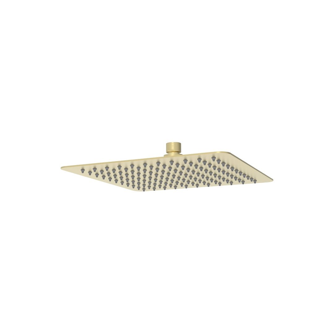 Nova Square Overhead Shower 250mm — Brushed Gold