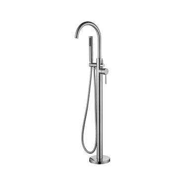 Otus Free Standing Bath Mixer With Hand Shower -Brushed Nickel- Nuvio-BF2072BN-Bath Spout