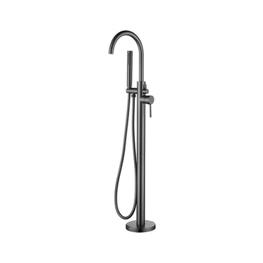 Otus Free Standing Bath Mixer With Hand Shower -Gunmetal- Nuvio-BF2072GM-Bath Spout