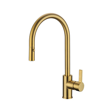 Otus Pull Out Sink Mixer -Brushed Gold- Nuvio-PC1016SB-BG-Kitchen Mixer