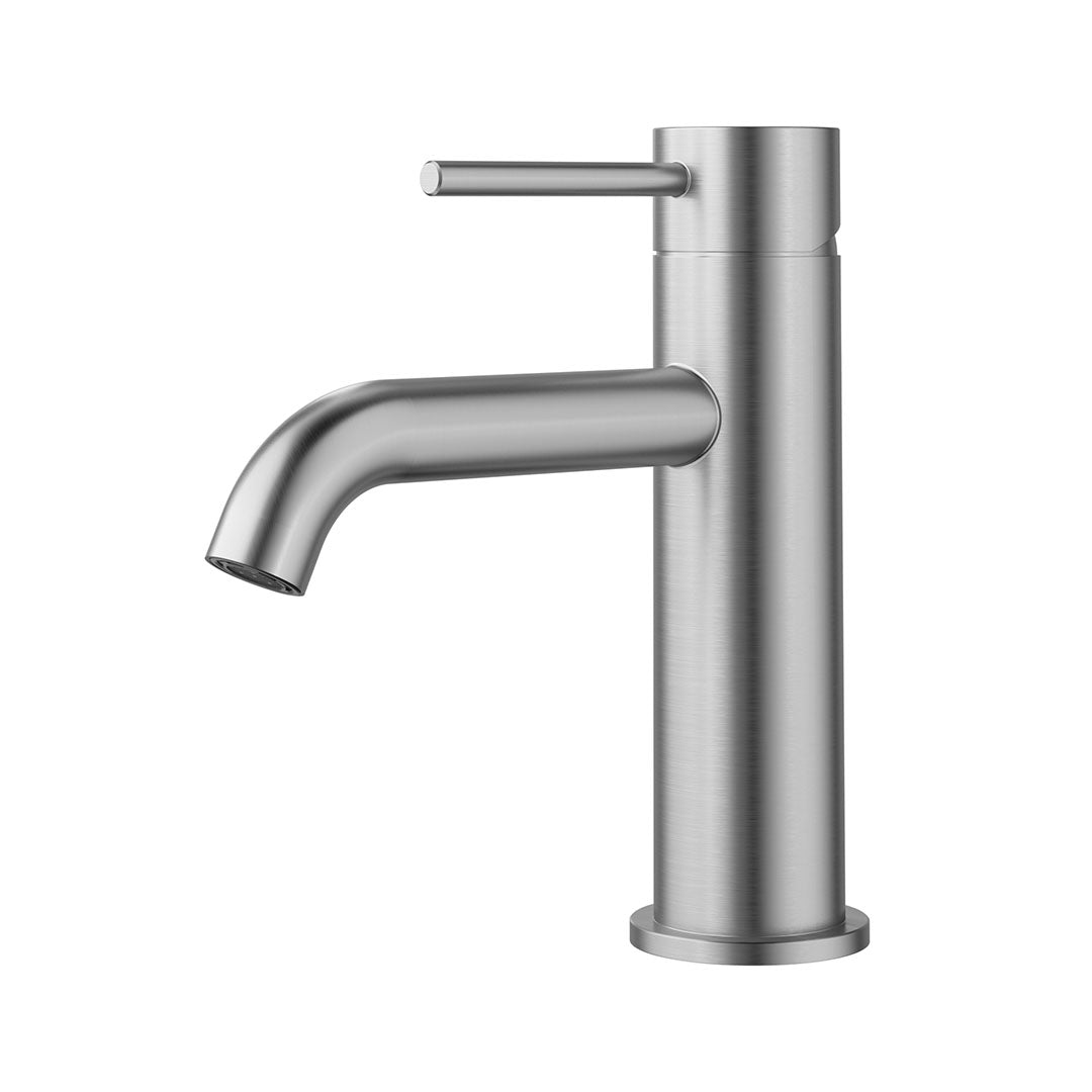 Otus Slimline Basin Mixer — Stainless Steel