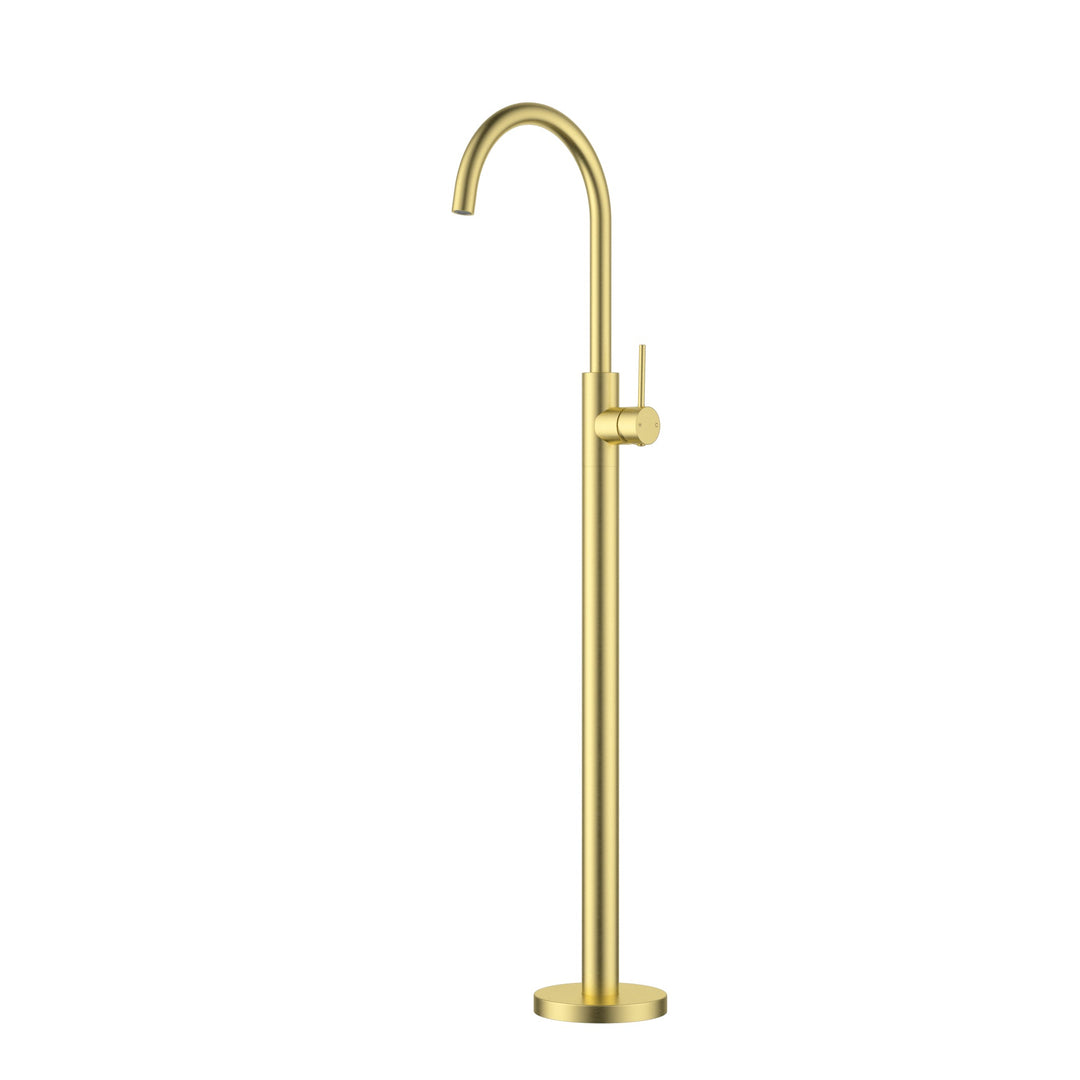 Otus Slimline Bath Mixer Freestanding — Brushed Gold