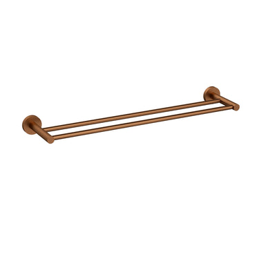 Otus Slimline Double Towel Rail 600mm - Brushed Copper - Nuvio - 4501-600BC - Towel Rail