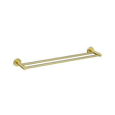 Otus Slimline Double Towel Rail 600mm -Brushed Gold- Nuvio-4501-600BG-Towel Rail