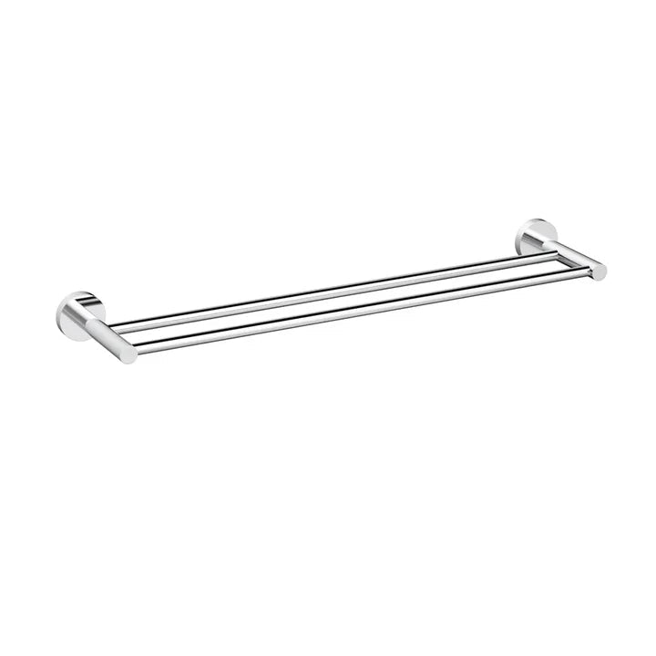 Otus Slimline Double Towel Rail 600mm — Chrome
