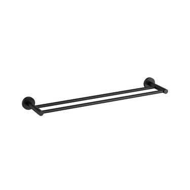 Otus Slimline Double Towel Rail 600mm -Matte Black- Nuvio-4501-600MB-Towel Rail