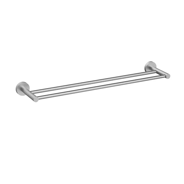 Otus Slimline Double Towel Rail 600mm — Stainless Steel