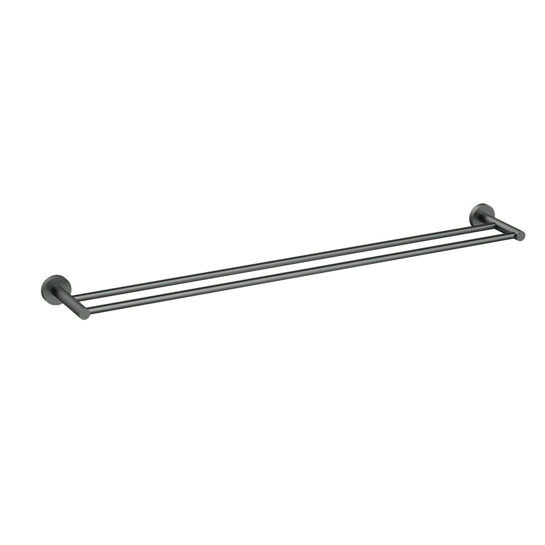 Otus Slimline Double Towel Rail 900mm — Gunmetal