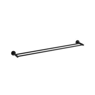 Otus Slimline Double Towel Rail 900mm -Matte Black- Nuvio-4501-900MB-Towel Rail