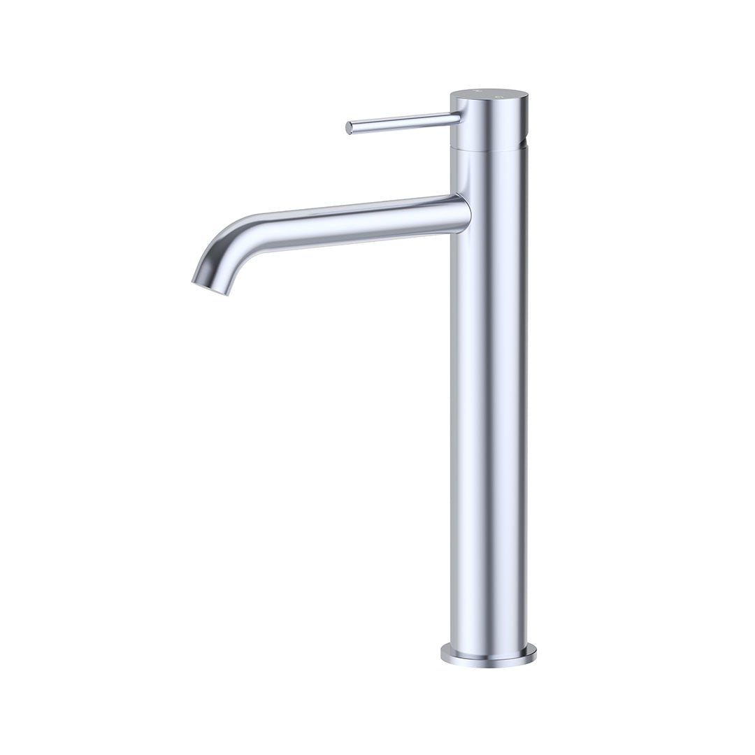 Otus Slimline High Basin Mixer Curved Spout — Chrome
