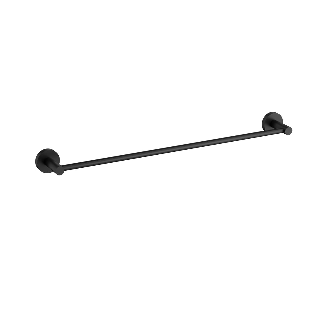 Otus Slimline Single Towel Rail 600mm — Matte Black