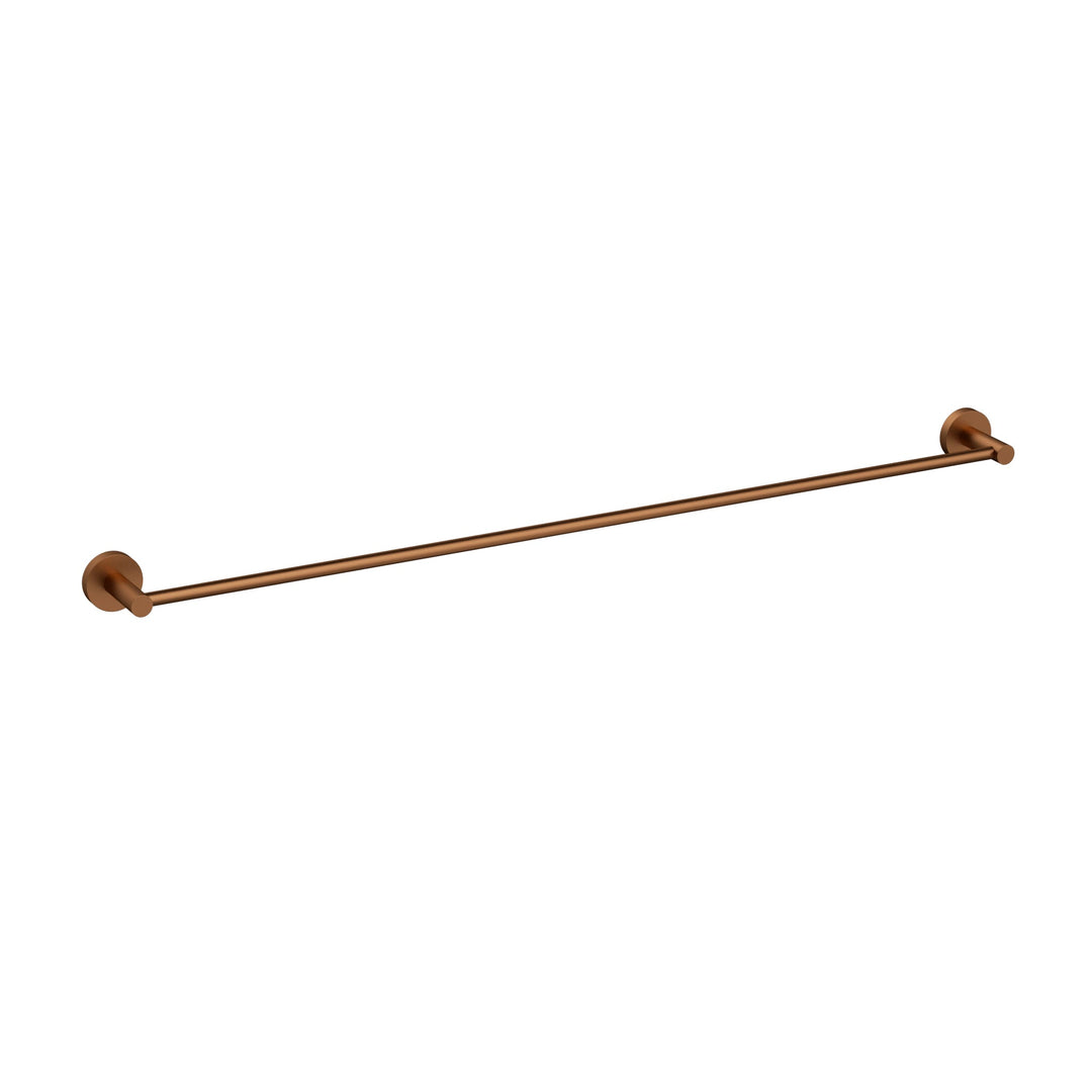 Otus Slimline Single Towel Rail 900mm — Brushed Copper