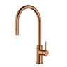 Otus Slimline SS304 Pull - Out Sink Mixer Gooseneck - Brushed Copper - Nuvio - PLC1016SS-BC - Sink Mixer