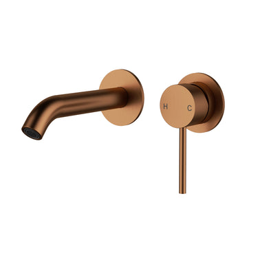 Otus Slimline Wall Basin Mixer Separate Back Plate Trim Kit - Brushed Copper - Nuvio - PLC3004SS-TK-BC - Basin Mixer