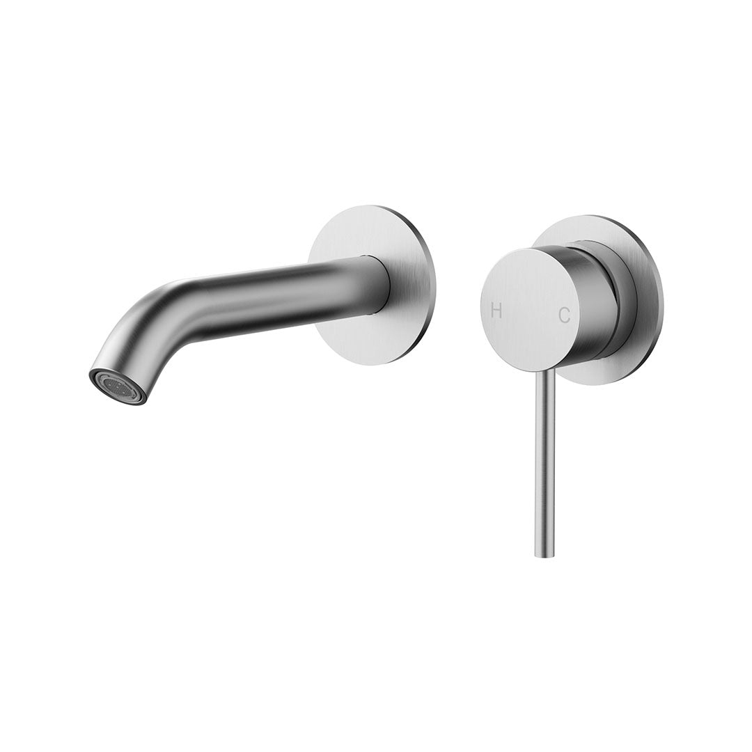 Otus Slimline Wall Basin Mixer Separate Back Plate Trim Kit — Stainless Steel