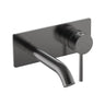 Otus Slimline Wall Basin Mixer Trim Kits With Back Plate -Gunmetal- Nuvio-PLC3003SS-TK-GM-Basin Mixer